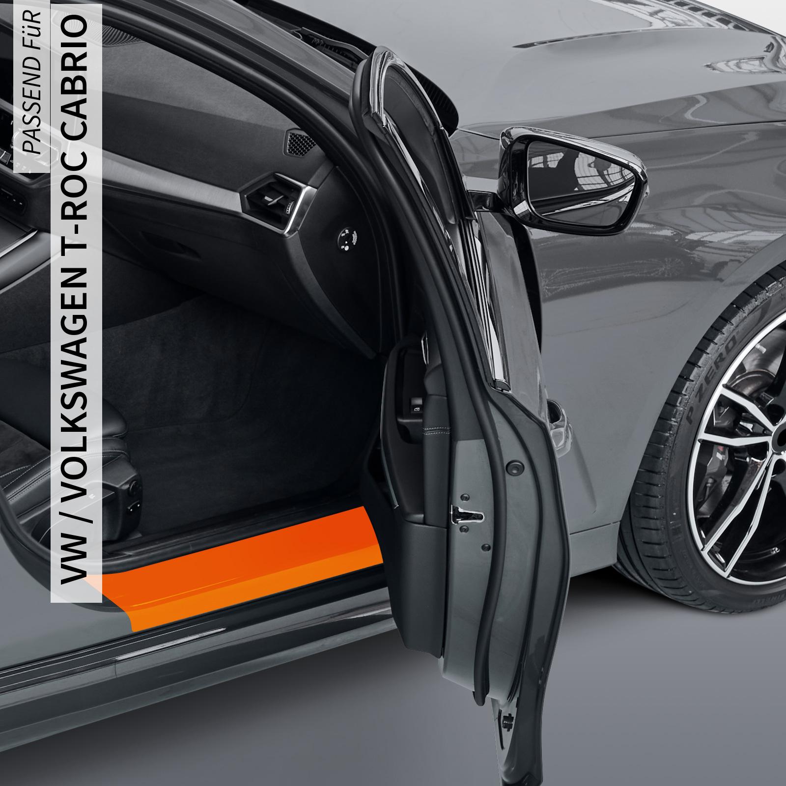 Einstiegsleistenschutzfolie für VW / Volkswagen T-Roc Cabrio Typ A1, ab BJ 08/2019 + Facelift